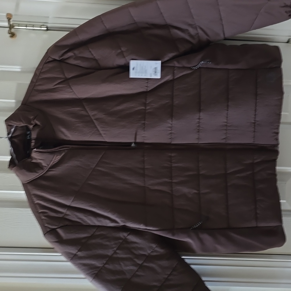 FLX BRAND MEN'S BROWN FRONT ZIPPERED QUILTED OUTDOOR JACKET COAT SIZE XL